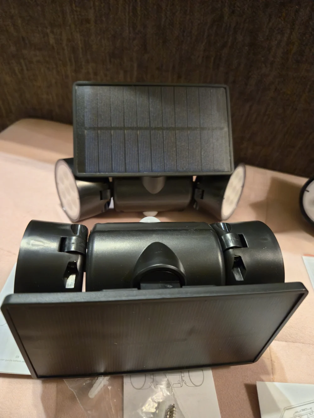 Solar Security Lights, 30 LED Motion Sensor Spotlights, 360° Adjustable IP65 NIB